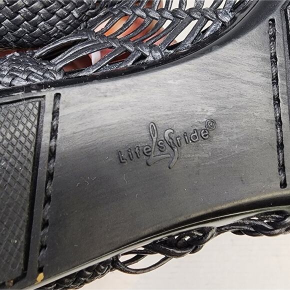 Life Stride Black Loafer Slipon Ballet Flats Breathable  Low Heel Shoes Size 8.5 - Picture 10 of 13